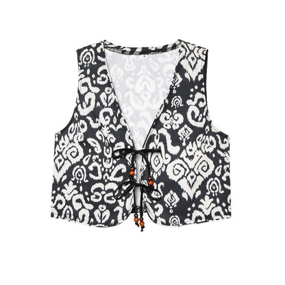 Fashion Printed Vest Casual Shorts