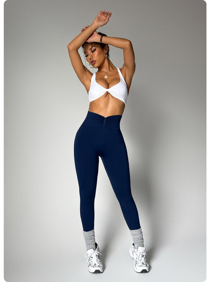 Women's Seamless High Waist Quick-drying Hollow Hip Raise Yoga Pants