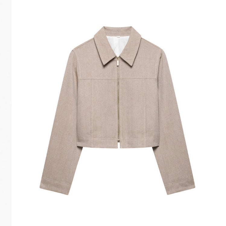 Herringbone Twill Short Coat Straight-leg Pants Fashion Suit