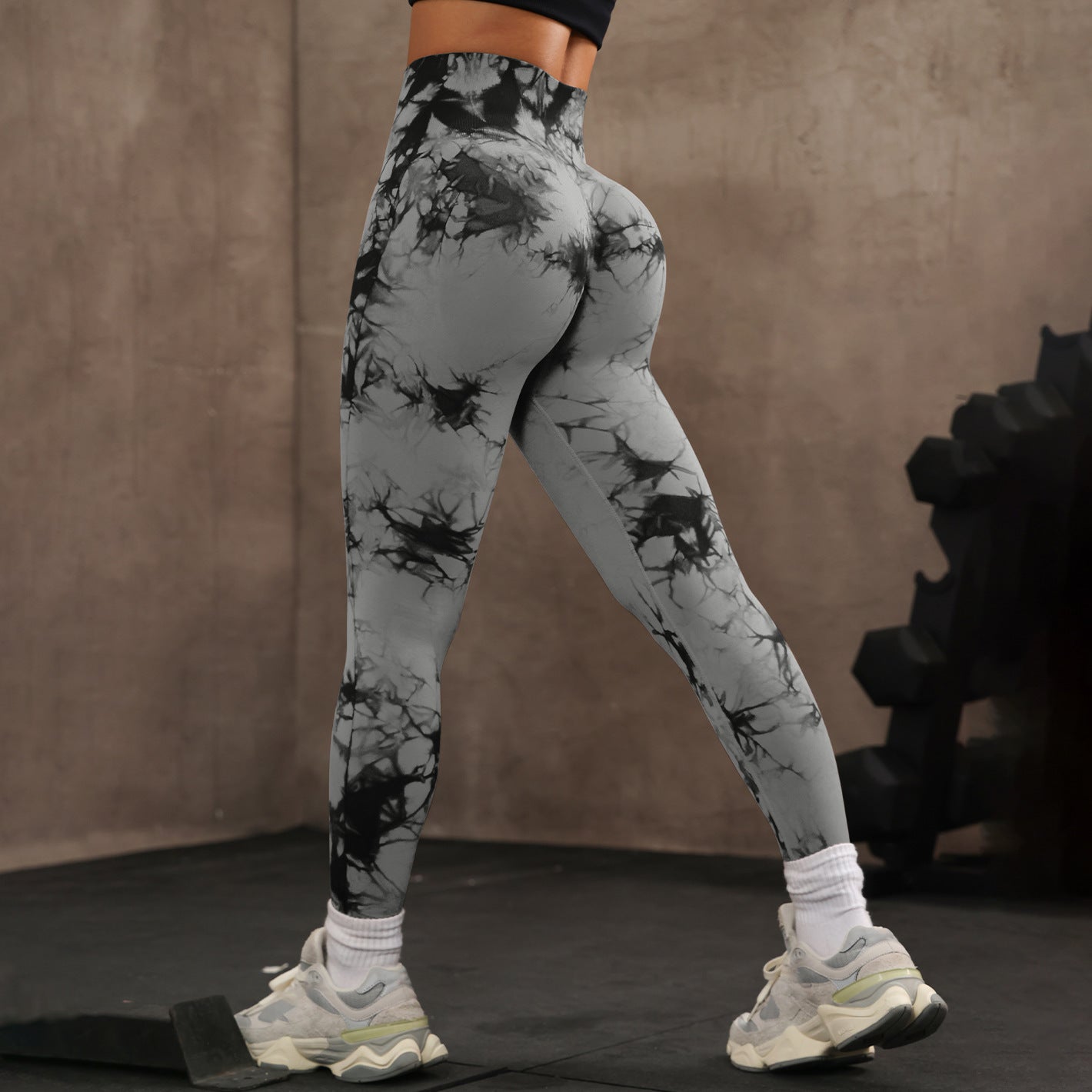High Waist Tight Yoga Pants Tie-dye Breathable Workout Pants
