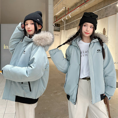 New Korean Style Loose Student Thickened Warm Cotton Coat Coat